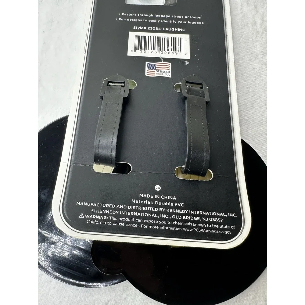 New Luggage Tags Face with Tears of Joy Emoji Set of 2 Rubber